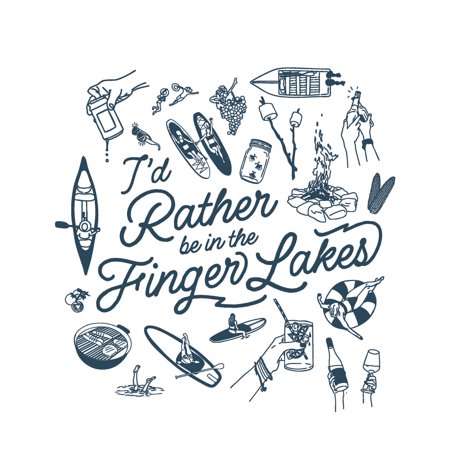 I'd Rather Be In The Finger Lakes Tote Bag